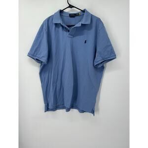 Polo‎ Ralph Lauren Mens XL Blue Short Sleeve Cotton Pony Shirt Classic Fit